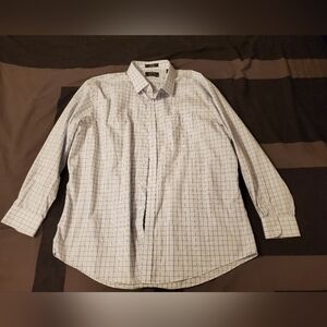 Nordstrom Men's Shop Traditional Fit Long Sleeve Buttondown Collared Blue Shirt